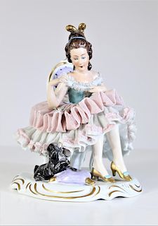 Dresden RR Porcelain Lace Figurine