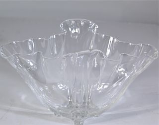 Signed Clear Steuben Crystal Glass Bowl