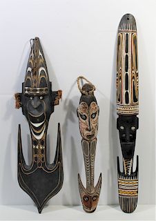 (3) African Tribal Wood Carvings
