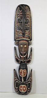 African Tribal Hand Painted Carving