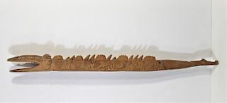 African Tribal Wood Carving Crocodile