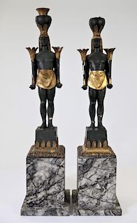 Pair of Egyptian Revival Figures