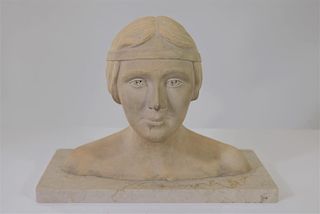 Carved Female Bust