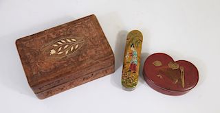 Group of 3 Misc Wooden Boxes