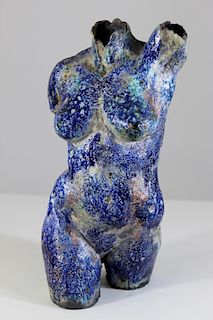 Nude Female Torso Ceramic Sculpture, T George