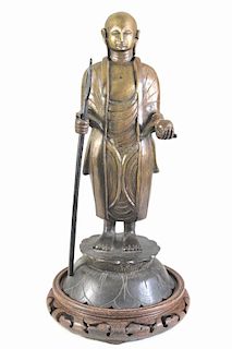 Japanese Bronze Figure of Jizo Bosatsu