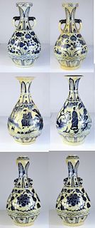 (6) Chinese Blue & White Porcelain Vases
