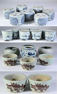 (16) Chinese Blue & White Porcelain Dishes