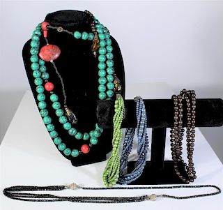 Collection of 5 Beaded Necklaces