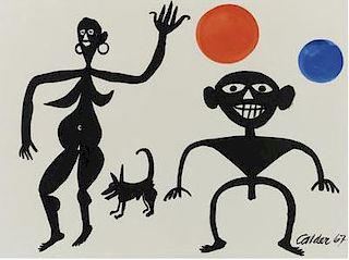 Alexander Calder (1898-1976) American,Gouache 1967
