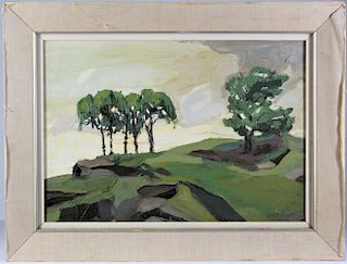R Harrison (20th C.) Oil on Canvas Landscape
