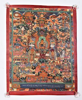 Early Hand Painted Thangka