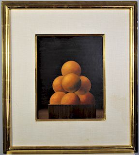 Whipple, Oil on Board, Still-Life with Fruit
