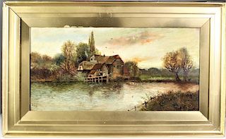 19th C. European Oil on Canvas, Landscape