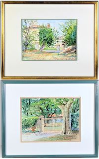 Harry Simpson (20th C.) American, (2) Watercolors