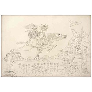 GUILLERMO SILVA SANTAMARIA, Luna de miel, Firmado, Lápiz de grafito sobre papel. 25 x 36 cm
