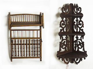 Stick & Ball Wall Rack together with a Victorian 3 Tier Corner Wall Shelf