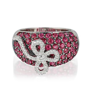 LeVian Pink Sapphire and Diamond Ring