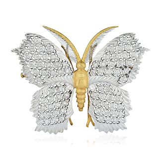 Buccellati Diamond Butterfly Brooch