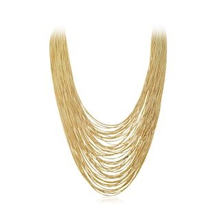 Multi-Chain Gold Necklace, Italian