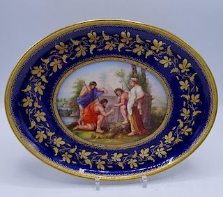 ROYAL VIENNA HAND PAINTED OVAL PORCELAIN TRAY