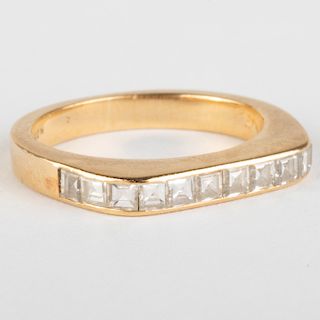 Boucheron 18k Gold and Diamond Band Ring