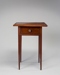 FEDERAL INLAID ONE-DRAWER CHERRYWOOD STAND,
 Connecticut, circa 1810-1830
