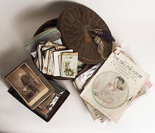 Collection of Postcards, Stereo Cards, Cabinet Cards and 4 Early 1900 Magazines