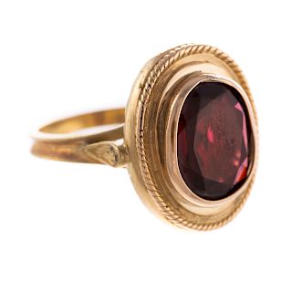 A GIA Natural Red Spinel Ring in 18K