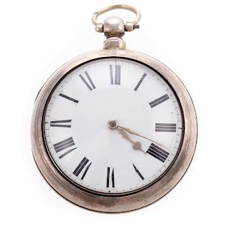 An Antique Pocket Watch by Bates in Silver