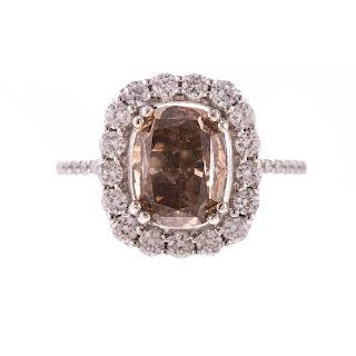 A GIA Cognac Diamond Ring in 14K