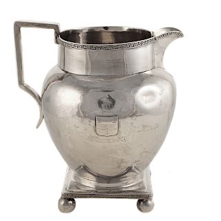 American Coin Silver Pitcher of Scottish Interest