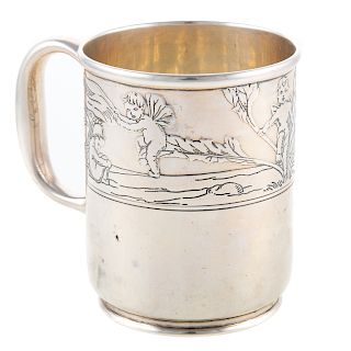 Tiffany & Co. Art Nouveau Sterling Silver Baby Cup
