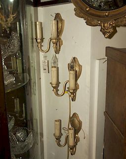3 Double Light Wall Sconces