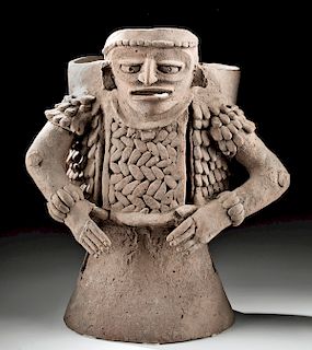 Zapotec Monte Alban III Pottery Figural Censer - TL'd
