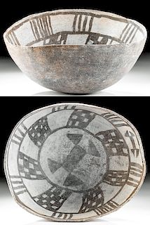 Mesa Verde Black-on-White Pottery Bowl