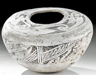 Anasazi Puerco Black-on-White Pottery Seed Jar