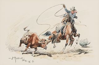 John Hampton | Cowboy Roping Longhorn 