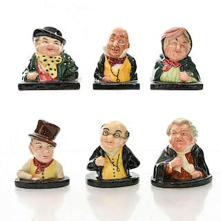 6 ROYAL DOULTON CHARLES DICKENS MINIATURE BUSTS