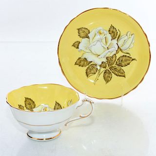 VINTAGE PARAGON YELLOW CUP AND SAUCER