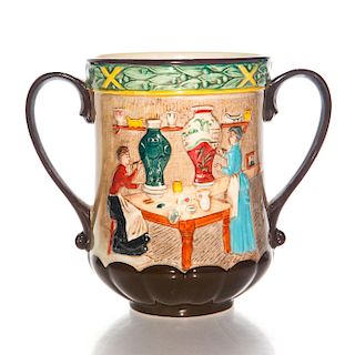 ROYAL DOULTON LOVING CUP JUG, POTTERY IN THE PAST D6696