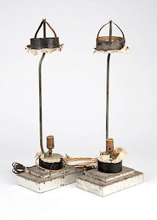 A pair of Art Deco table lanterns