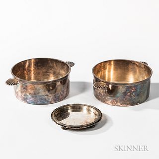 Three Pieces of Silver-plated Tableware