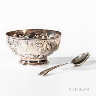 Jones, Ball & Poor Coin Silver Bowl and Tiffany & Co. Spoon