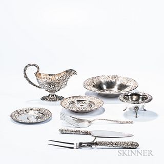 Eight Pieces of Kirk Sterling Silver Tableware