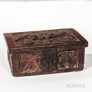 Gothic-style Oak Bible Box
