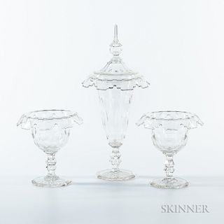 Three Irish Glass Vases