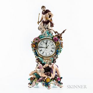 Meissen Porcelain Mythological Mantel Clock