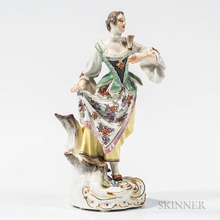 Meissen Porcelain Figure of a Maiden