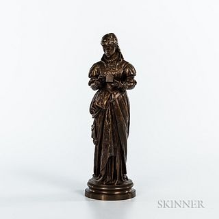 Jean-Louis Grégoire (French, 1840-1890)  Bronze Figure of a Maiden